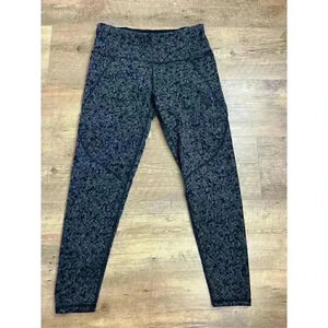 Sweaty Betty The Power Leggings Geometric Print Women's S Black Gray Yoga 7/8